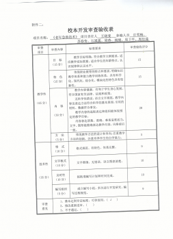 校本课程开发方案及过程性材料